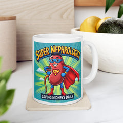Super Nephrologist Saving Kidneys Daily, Graphic Ceramic Mug, (11oz, 15oz)