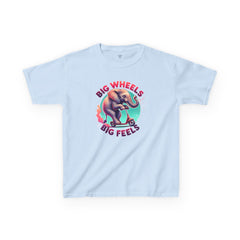 Graphic Kids Tee - Big Wheels Big Feels Elephant