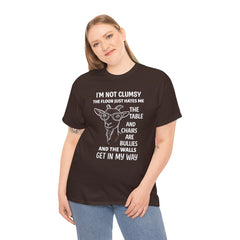 Clumsy Funny Goat Graphic Tee | Unisex Heavy Cotton Tee | Great Gift for Animal Lovers, Birthdays, Casual Wear, Humorous Gifts, Everyday Style