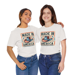 Made In America Cowboy Hat Graphic, Unisex Jersey Short Sleeve Tee