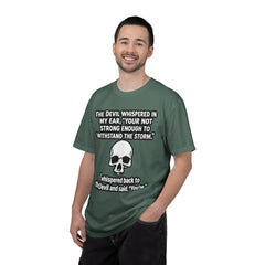 Funny Grammar Police - 'The Devil Whispered...' Skull Resilience Graphic Tee