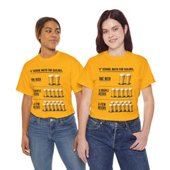 T-Shirt -  "A" School Math for Sailors Funny Beer Graphic Tee