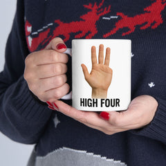 Funny Amputee High Four Ceramic Mug