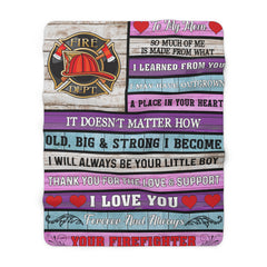 FROM FIREFIGHTER to MOM - Sherpa Fleece Blanket