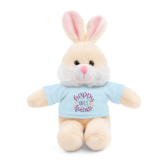 Stuffed Animals with T Shirt, Girl Quote, Support Wildlife, Happy Girls Sparkle, gift for her, Birthday Gift, Everyday gift, animal lover gift, nature lover gift