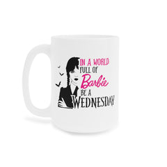 Wednesday Addams - Ceramic Mugs (11oz\15oz\20oz) | Pop Culture | Addams Family | Barbie | Gift For Her | Gothic Style Mug | Creepy Comedy