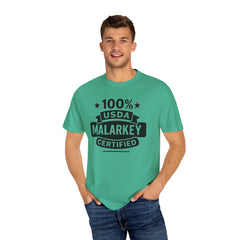 100% USDA Malarkey Certified T-Shirt, Funny Tee, Gift for Farmers, Humorous Apparel, Casual Wear, Agricultural Humor