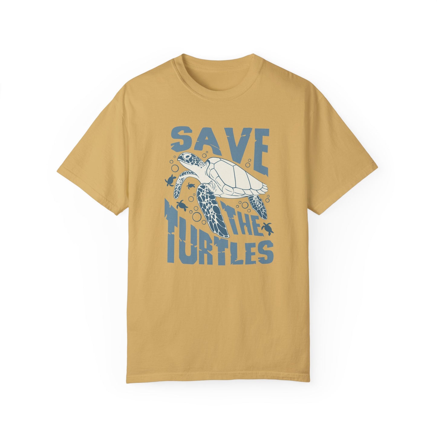 Sea Turtles, Save The Turtles -  Graphic Unisex Garment-Dyed T-shirt