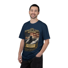 USS Robert E Lee SSBN 601 Submarine T-Shirt with a quote from its namesake