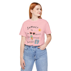 Summer Is — Graphic Tee (Sunglasses, Ice Cream & Sandals)