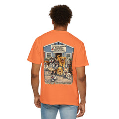 Back Graphic "Who Let the Dogs Out?" Baldwin Harbor Animal Hospital Cute Vet Clinic T Shirt