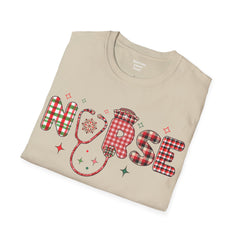 Christmas Nurse - Unisex Softstyle T-Shirt | Nurse Awareness, Medical Wear, Gift For Her, Scrubs T, Medical Staff Gift, Registered Nurse, RN