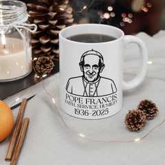 Pope Francis Ceramic Mug - Faith & Humility Design (11oz, 15oz)