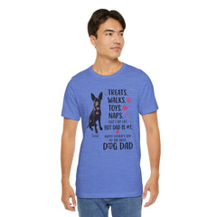 Personalized Dog Dad T‑Shirt — "Treats. Walks. Toys. Naps." Father's Day Gift