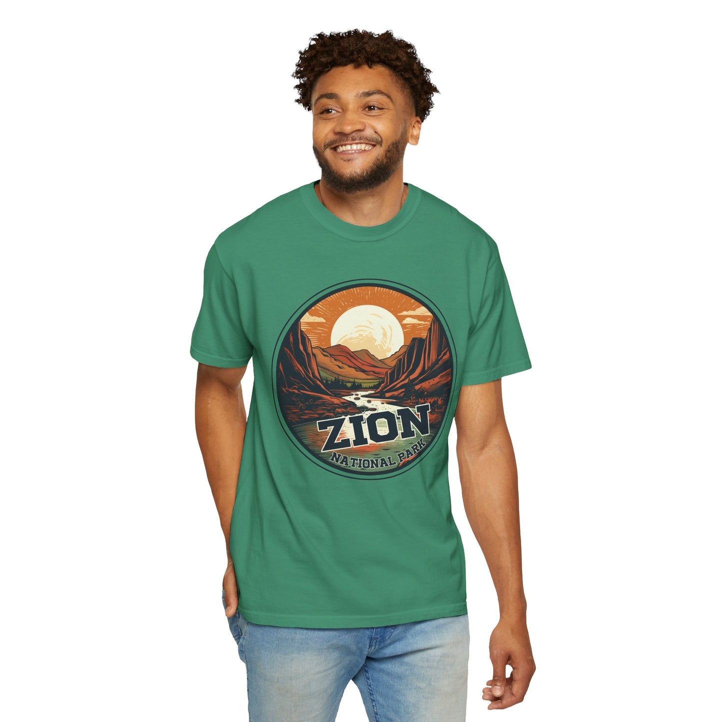 Zion National Park Graphic, Comfort Colors Soft Relaxed Fit Unisex Garment-Dyed T-shirt