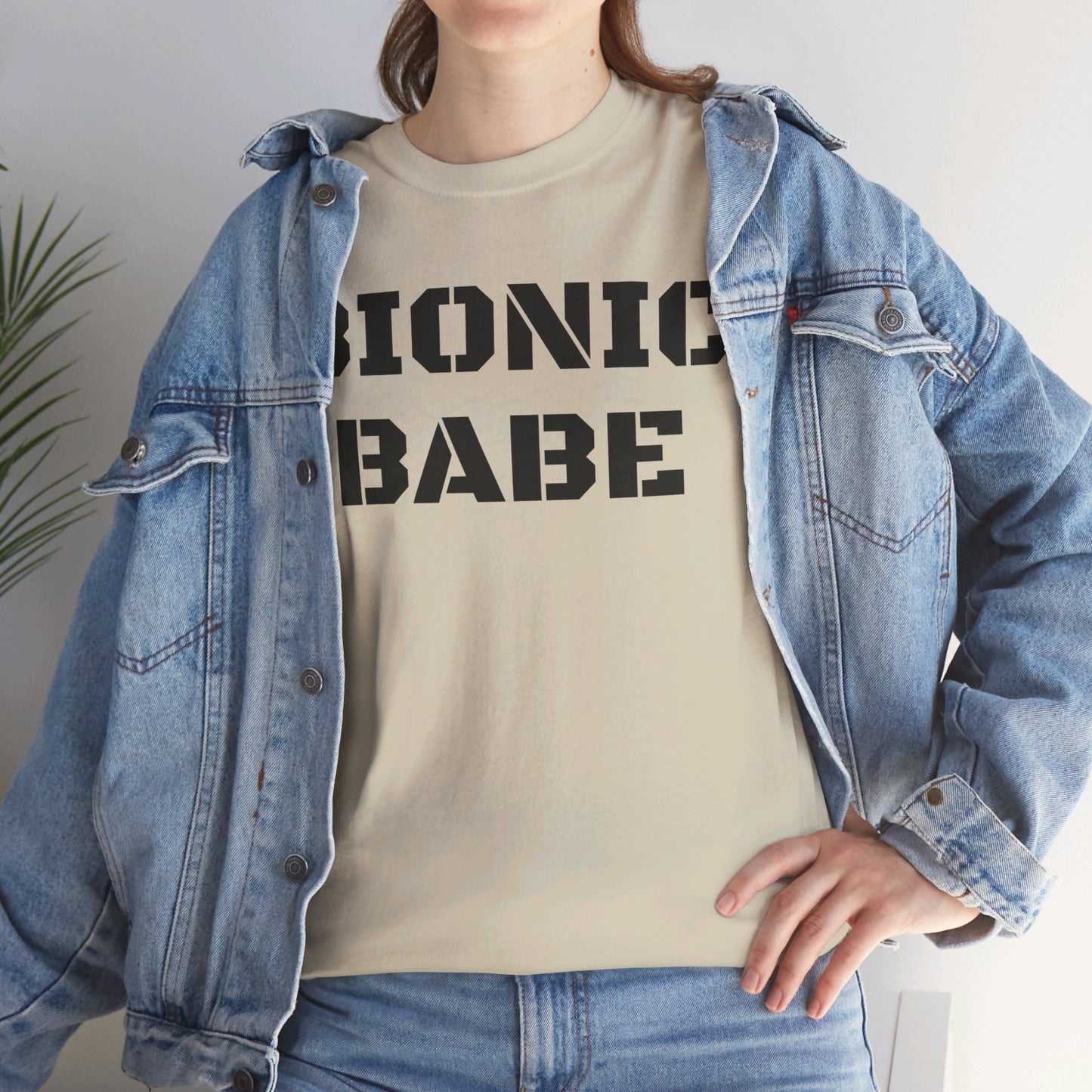 BIONIC BABE Amputee Humor   - Unisex Heavy Cotton Tee