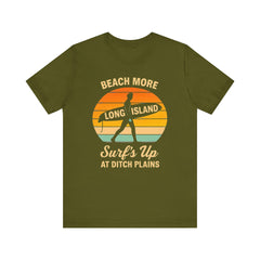 Ditch Plains Beach Vibes Unisex Tee - Surf's Up Long Island | Summer Shirt