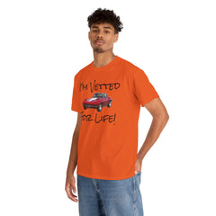 Red Corvette Summer Unisex Tee - I'm Vetted For Life Front and Back Image T Shirt
