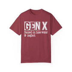 GEN X FUNNY graphic, Raised on Hose Water and Neglect, Retro Comfort Colors 1717, unisex garment-dyed t-shirt, gift for him, gift for her, Birthday gift tee, Vintage Style graphic tee, Fathers Day Shirt