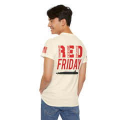 SUBMARINER RED Friday T Shirt with Fouled Anchor, American Flag, FBM / Boomer Silhouette. Remember Everyone Deployed, Dolphins
