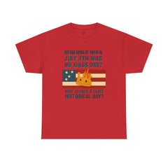 Patriotic Humor Tee, July 4th Shirt, Independence Day Apparel, Funny American T-Shirt, Meme Shirt, History Lovers Gift