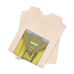 Do Not Question The Hallway T-Shirt — Retro Yellow Corridor Graphic Tee
