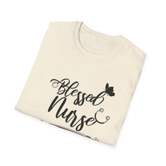Blessed Nurse - Unisex Softstyle T-Shirt | Nurse Awareness, Medical Wear, Gift For Her, Scrubs Tee, Medical Staff Gift, Registered Nurse, RN