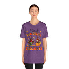 I Teach The Cutest Turkeys Teacher  Thanksgiving Appreciation T-Shirt