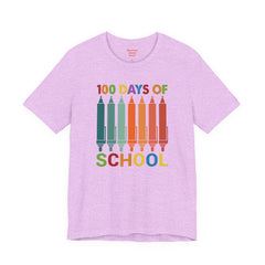 100 DAYS OF SCHOOL - Unisex Jersey Short Sleeve Tee | Elementary School Holiday, Gift For Her, Gift For Him, Teacher Shirt, Classroom Shirt