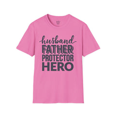 Husband Father Protector Hero Unisex Softstyle T-Shirt