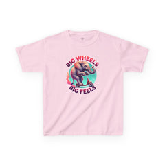 Graphic Kids Tee - Big Wheels Big Feels Elephant