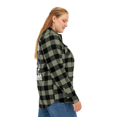 Wild Sound Wolf Guitarist Graphic - Unisex Flannel Shirt