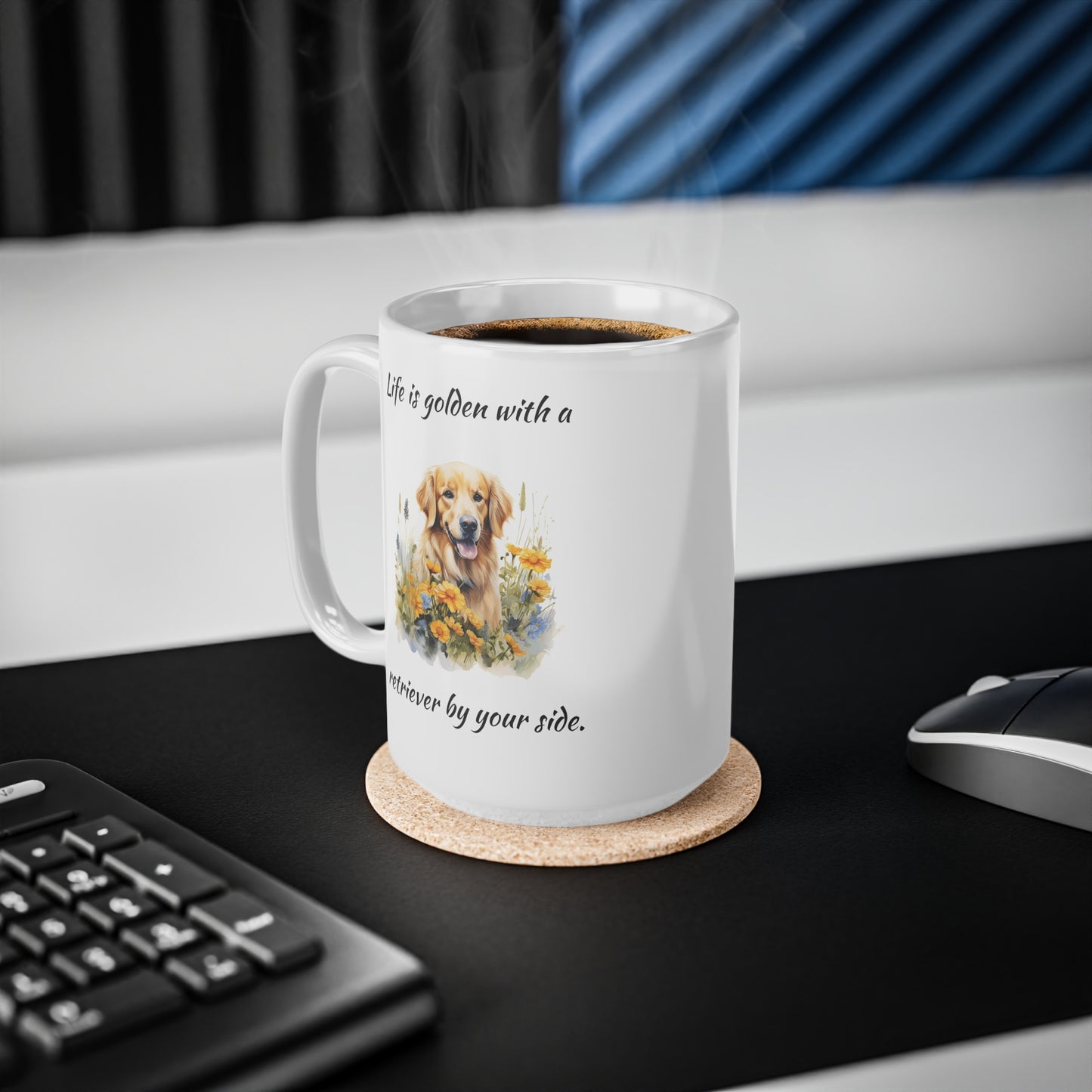 Golden Retriever Quote, White Ceramic Mug