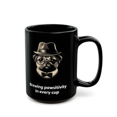 Pug Black Mug (11oz, 15oz), Brewing Pawsitivity In Every Cup