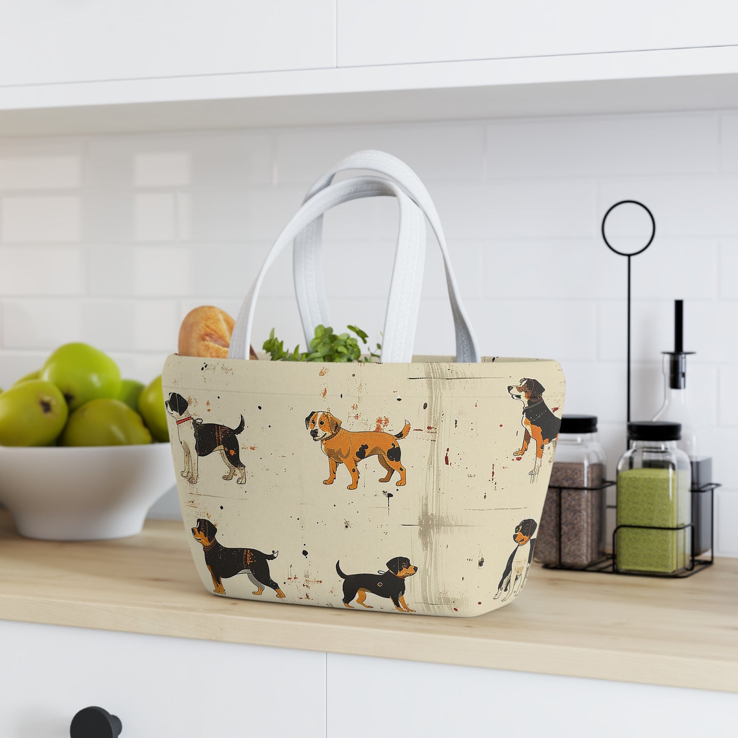 Paint Splattered Standing Dogs - Lunch Bag