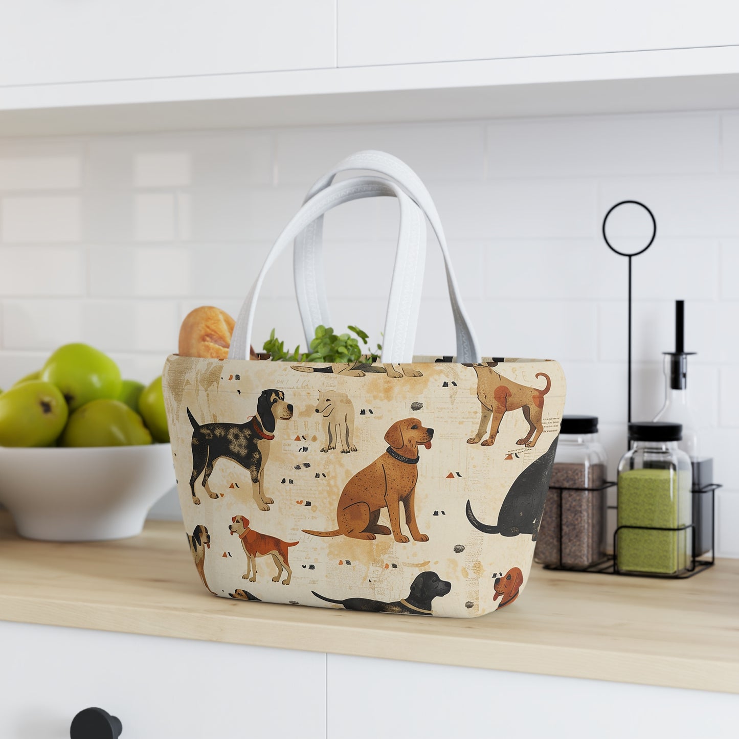 Big And Small Standing Dogs - Lunch Bag