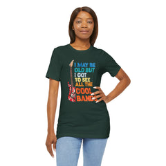 Vintage Rock Band Graphic Tee - 'I May Be Old, But I Got to See All the Cool Bands'