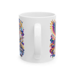Colorful Feather Wings Unicorn Ceramic Mug | 11oz 15oz