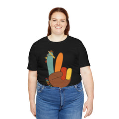 Thankful Teacher T‑Shirt – Hand Turkey Teacher Appreciation Tee