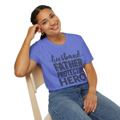 Husband Father Protector Hero Unisex Softstyle T-Shirt