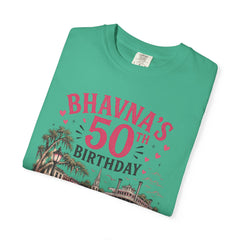 Bhavna Personalized 50th Birthday Girls Trip Savannah, Georgia T-Shirt