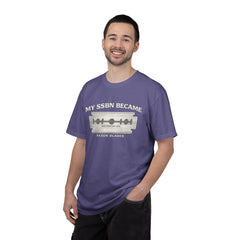 My SSBN Became Razor Blades Graphic Vintage Submarine Veteran Tee