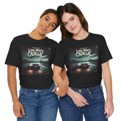 Long White Cadillac Classic Car-Themed Music - Unisex Tee
