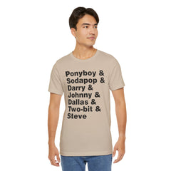 The Outsiders Shirt, Greasers Characters Shirt, Unisex Jersey Short Sleeve Tee