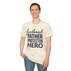 Husband Father Protector Hero Unisex Softstyle T-Shirt