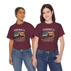 America 250th Submarine 125th Flag T-Shirt — Vintage USA Military Tee