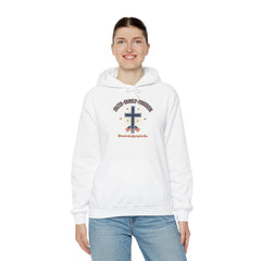 Faith & Freedom Cross Hoodie | Patriotic, Faith-Based July 4th Vintage Americana