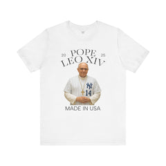 Pope Leo XIV New York Yankees Short Sleeve Tee - Made in USA