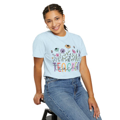 Floral Teacher Appreciation T-Shirt - Comfort Colors Soft
