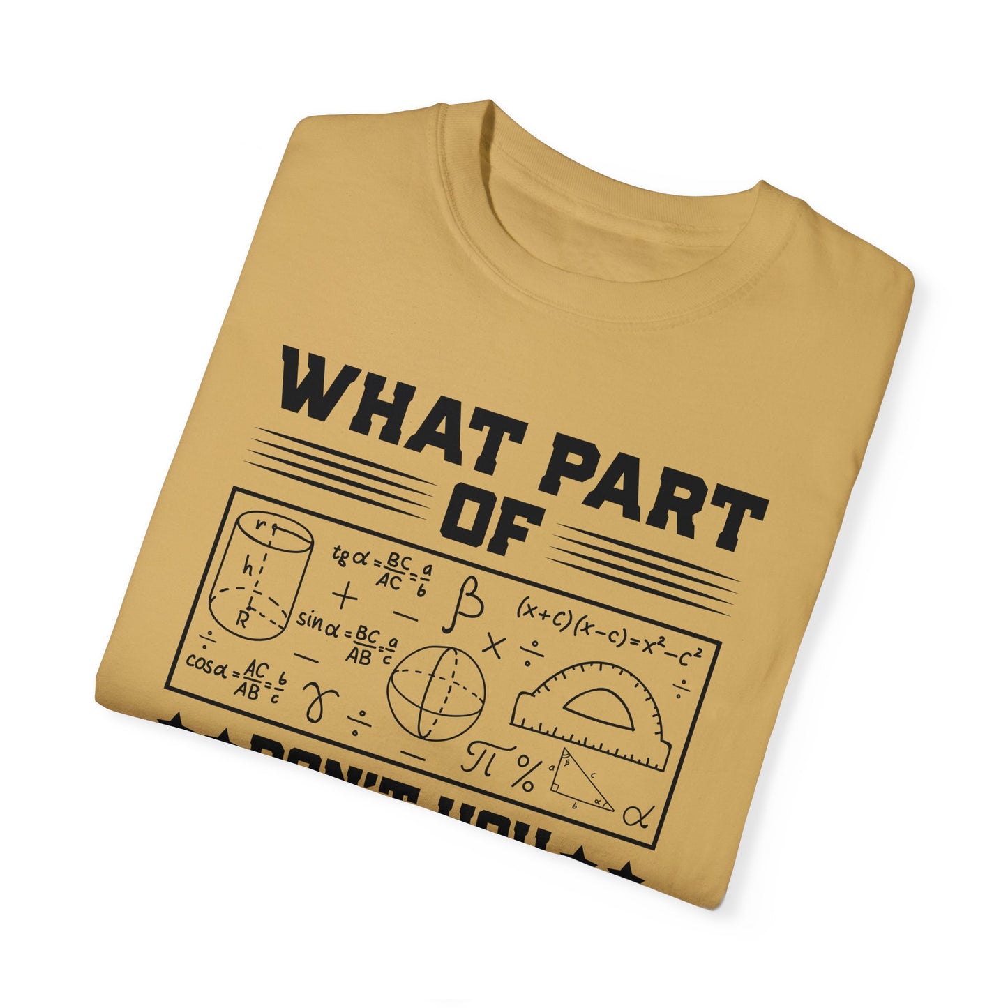 What Part of MATH AND SCIENCE Don't You Understand, Comfort Colors Unisex Garment-Dyed T-shirt